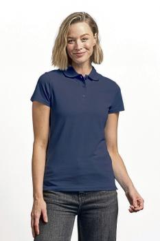 Damen Superior Poloshirt unifarbe schwarz
